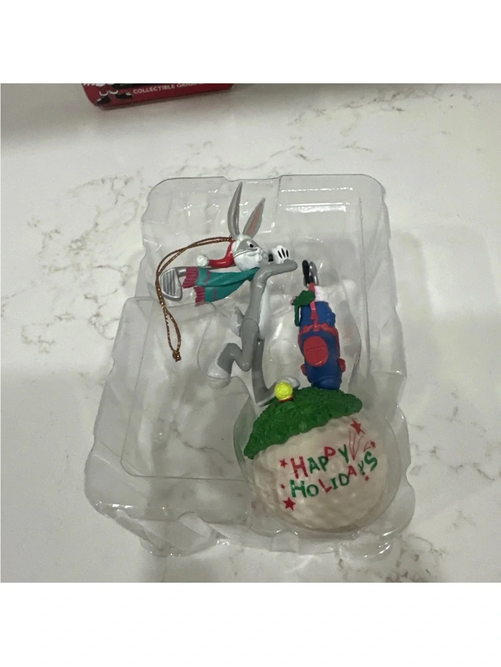 Bugs Bunny Golf Looney Tunes Matrix Collectible Christmas Ornament Happy Holiday